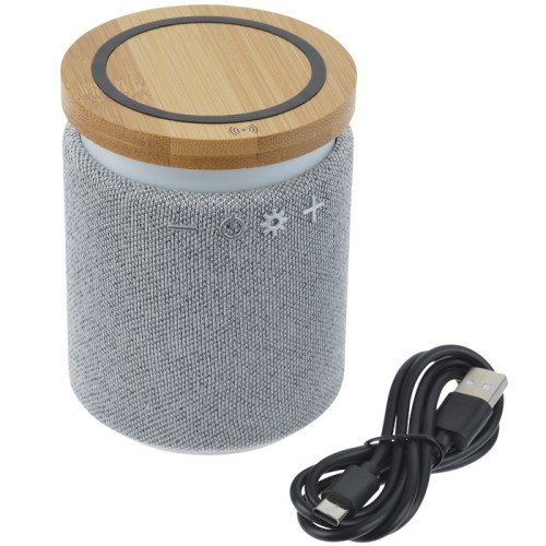 Sound Speaker with Bamboo Wireless Charger